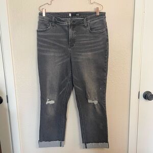 KUT From The Kloth Rachael Fab Ab Mom Jeans Black High Rise 14